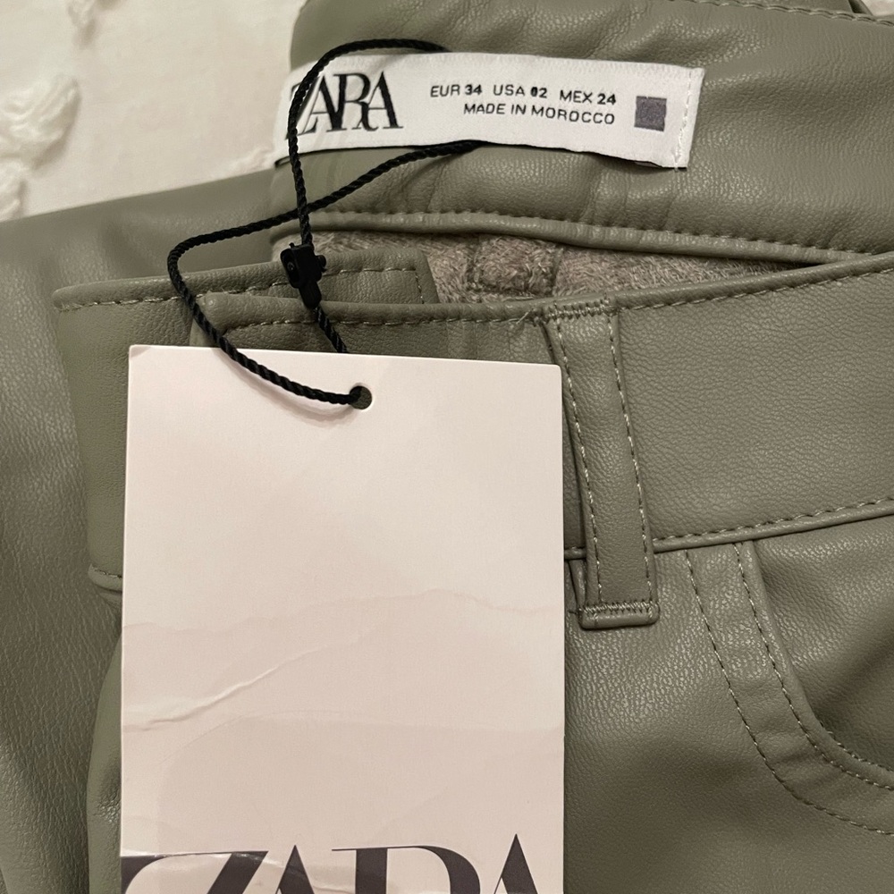 Zara faux leather pants nwt